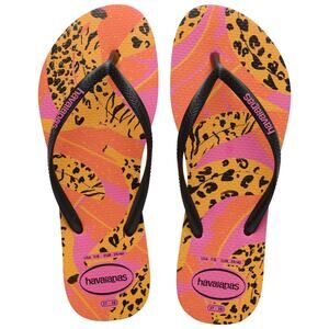 NEW Havaianas 9 10 Slim Summer Fruits Flip Flops Pink Black Banana Brazil Sandal